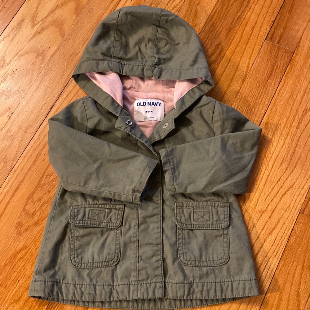 Old Navy 18-24 M Girl Army Green Field Jacket